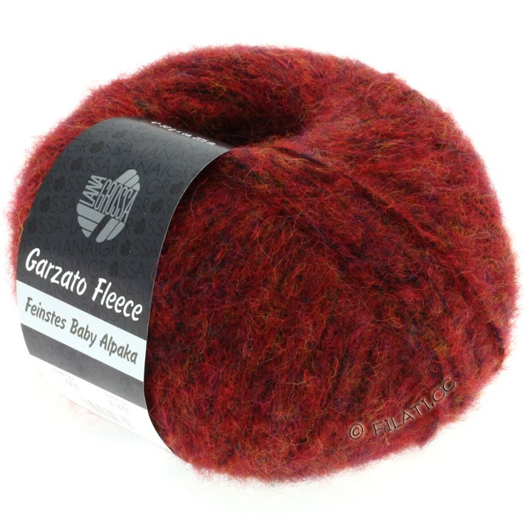 Lana Grossa GARZATO Fleece Uni/Print/Dégradé | 001-rød/sort