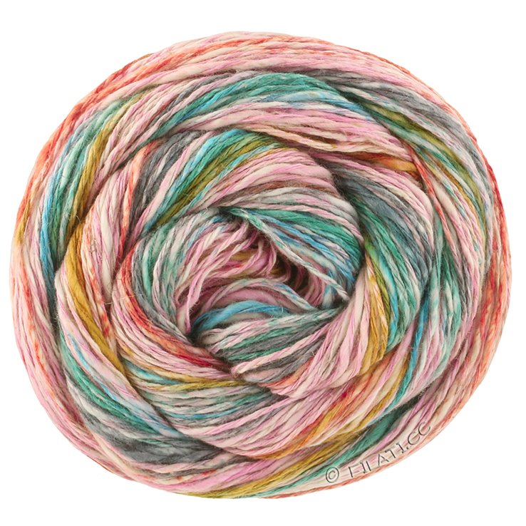 Lana Grossa GOMITOLO CALIFORNIA | 3041-rosa/sennep/turkis/mørk grøn/gråblå/ruste