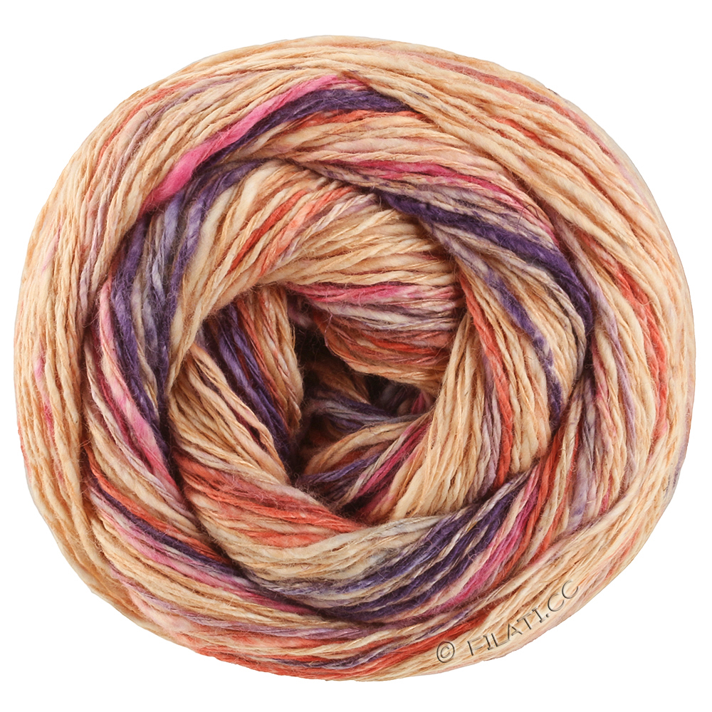Lana Grossa  | 3045-fersken/ruste/blomme/pink/syren/røgblå