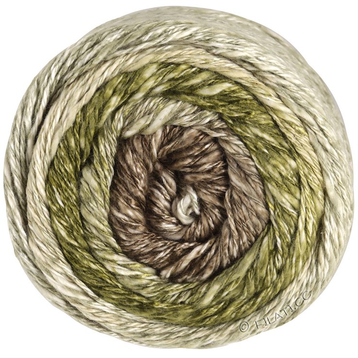 Lana Grossa GOMITOLO COLLINA | 1020-gråbeige/mørk oliven/taupe/gråbrun