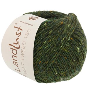 Lana Grossa LANDLUST Soft Tweed 180 | 107-mørk grøn meleret