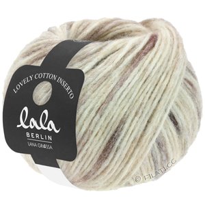 Lana Grossa LOVELY COTTON Inserto (lala BERLIN) | 108-rå hvid/kamel/brombær