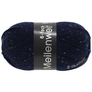 Lana Grossa MEILENWEIT 6-FACH 150g Mouliné/Print/Tweed | 8816-natblå meleret