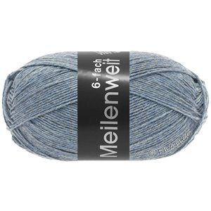 Lana Grossa MEILENWEIT 6-FACH 150g  Uni | 9226-lys blå meleret