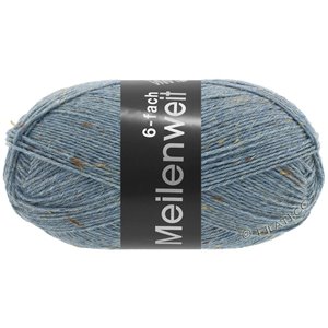 Lana Grossa MEILENWEIT 6-FACH 150g Mouliné/Print/Tweed | 9227-jeansblå meleret