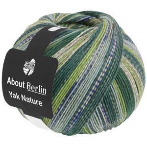 Lana Grossa MEILENWEIT 100g Yak Nature (ABOUT BERLIN) | 673-mosgrøn/lys grøn/lys grå/blå/sartblå/mørk blå/natur meleret
