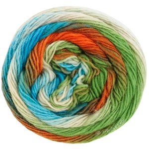 Lana Grossa MEILENWEIT 100g Color Mix Multi | 8012-jade/ruste/søgrøn/blå/lys blå/ecru/grøn