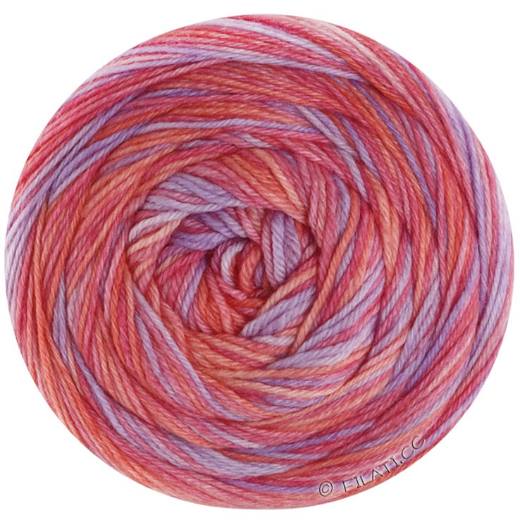 Lana Grossa MEILENWEIT 100g CONFETTINI | 4487-lilla/pink/rosa/laksorange/violetblå