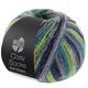 Lana Grossa MEILENWEIT 100g Cosy Socks Multi Stripes | 157-lavendel/petrol/majgrøn/turkis/natblå