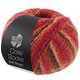 Lana Grossa MEILENWEIT 100g Cosy Socks Multi Stripes | 159-rød/fuchsia/orange/mørk brun/laks