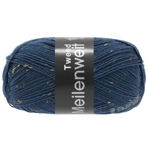 Lana Grossa MEILENWEIT 100g Tweed | 128-mørk petrolblå