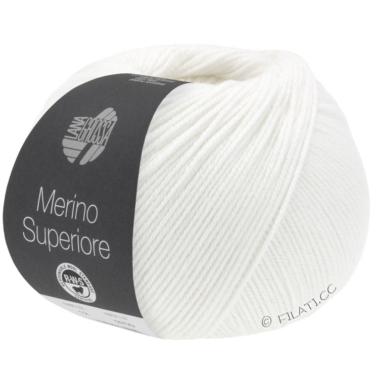 Lana Grossa MERINO SUPERIORE | 01-hvid