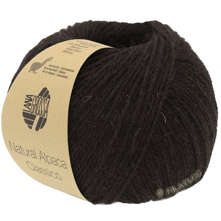 Lana Grossa NATURAL ALPACA Classico | 108-sortbrun