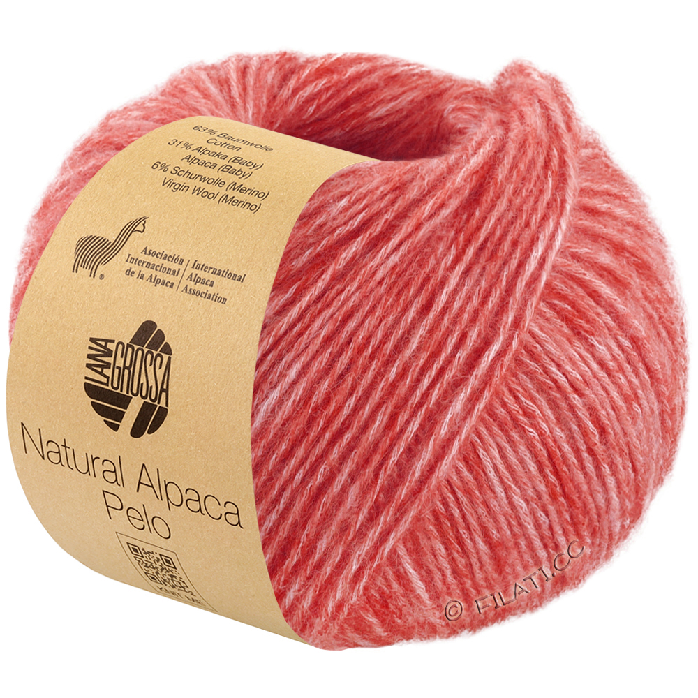 Lana Grossa NATURAL ALPACA Pelo | 038-lys rød meleret