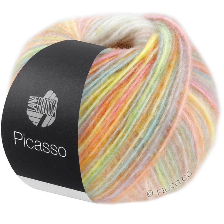 Lana Grossa PICASSO | 10-creme/lys beige/rosa/sartgrøn/lys grå/bleggul/karry/gråblå/laksrosa/laksorange