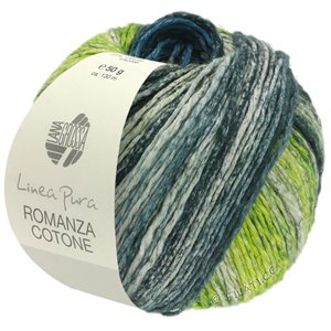 Lana Grossa ROMANZA COTONE (Linea Pura) | 09-pistacie/petrol/sortgrøn/natur