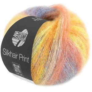 Lana Grossa SILKHAIR PRINT | 423-gul/orange/grå rosa/jeans/rosa beige/laks