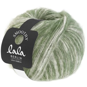 Lana Grossa SMOOTHY (lala BERLIN) | 08-lys grå/resedagrøn