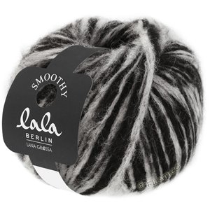 Lana Grossa SMOOTHY (lala BERLIN) | 10-grå/sort