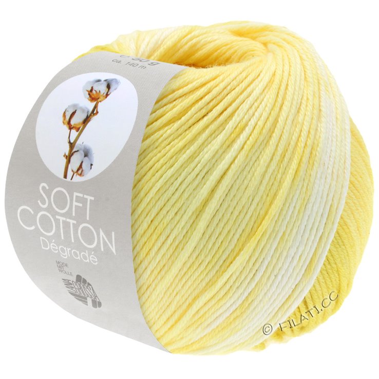 Lana Grossa SOFT COTTON Dégradé | 101-ecru/vanilje/gul