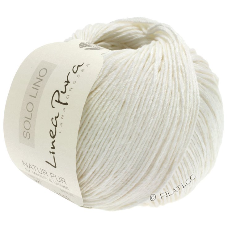 Lana Grossa SOLO LINO (Linea Pura) | 01-hvid