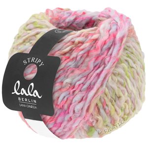 Lana Grossa STRIPY (lala BERLIN) | 10-rosa/lindgrøn/beige/natur/syren/lys grå