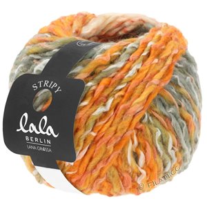 Lana Grossa STRIPY (lala BERLIN) | 11-laks/natur/orange/lys grå/taupe