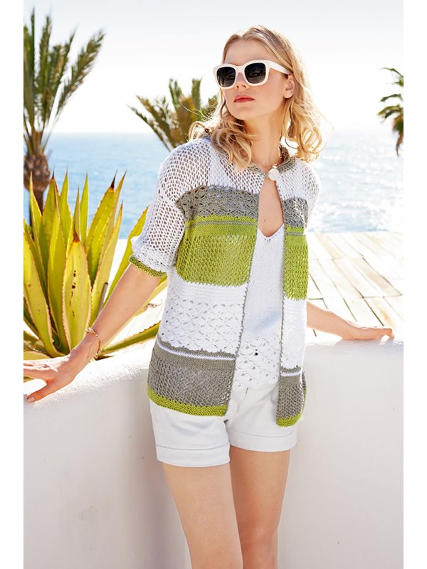 Lana Grossa JAKKE I MØNSTERMIX Linarte