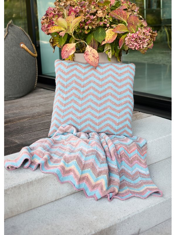 Lana Grossa TÆPPE I SIKSAKMØNSTER Gomitolo Intenso & Brigitte No. 2