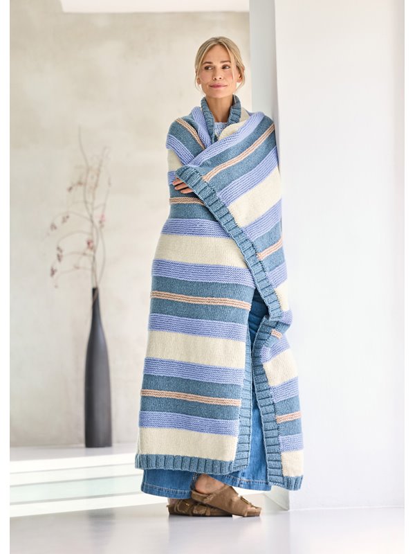 Lana Grossa TÆPPE I GLATSTRIK OG RILLESTRIK Alta Moda Cashmere 16