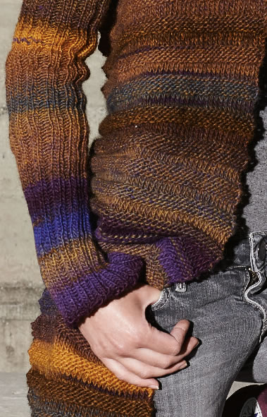 Lana Grossa TORKLÆDEJAKKE I LANGSOG TVÆRRIBER Cinque Multi