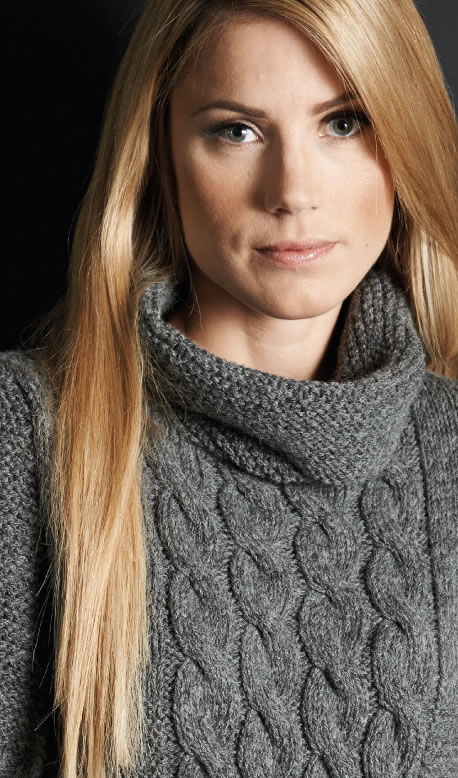 Lana Grossa KJOLE MED SNONINGSINDSATS Alta Moda Alpaca