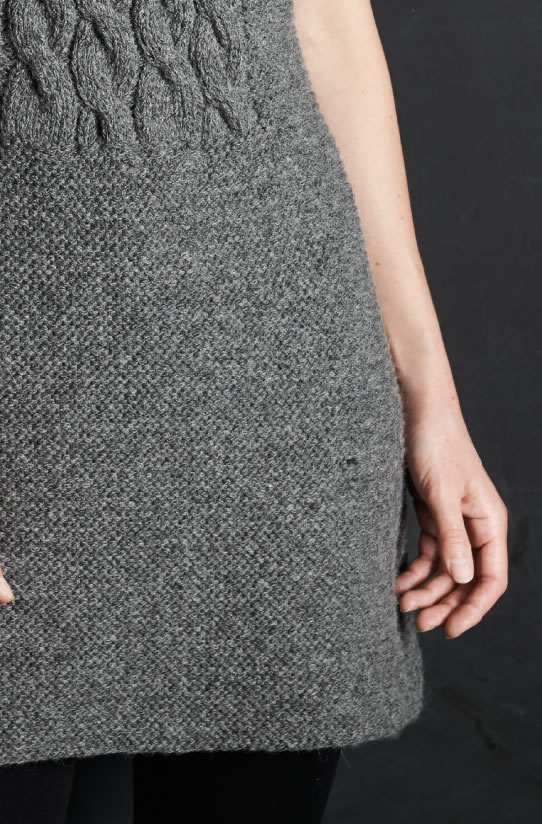 Lana Grossa KJOLE MED SNONINGSINDSATS Alta Moda Alpaca