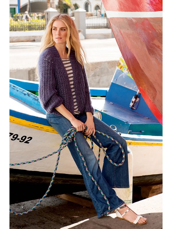 Lana Grossa RAGLANJAKKE I HALVPATENT Silkhair/Linarte