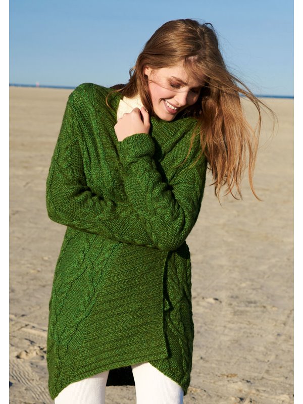 Lana Grossa LANG JAKKE I SNONINGSMØNSER OG MED SJALSKRAVE Brigitte No. 2