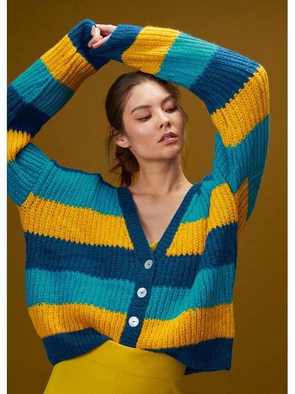 Lana Grossa CARDIGAN I HALVPATENTMØNSTER Brigitte No. 2