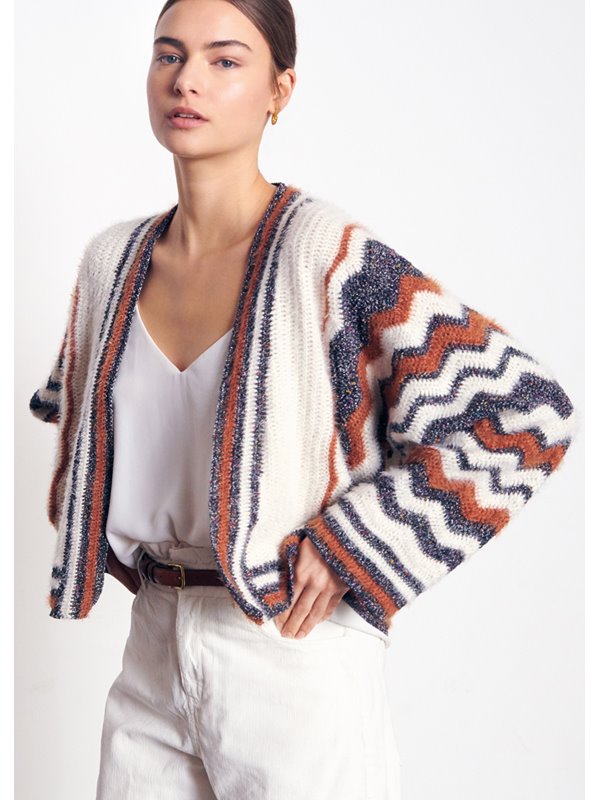 Lana Grossa KIMONOJACKE About Berlin Spotty & Per Fortuna - Strikkeopskrift (SE)