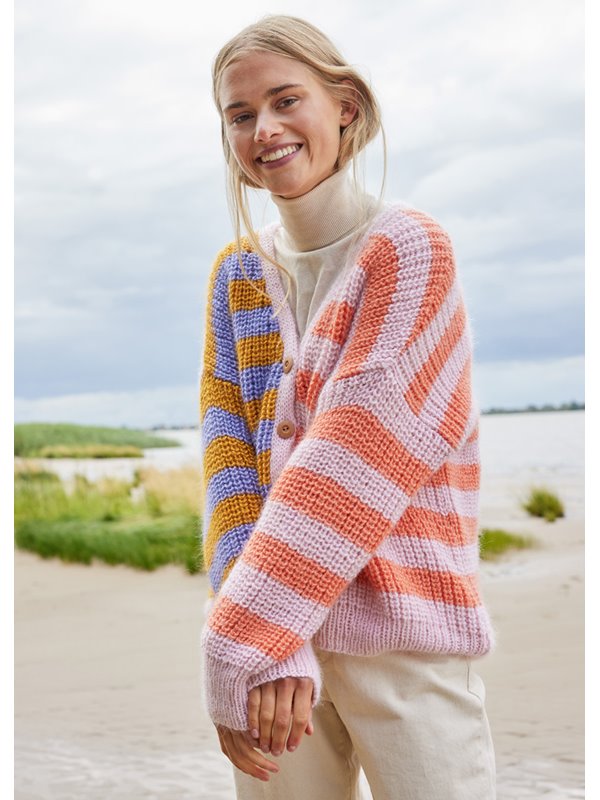 Lana Grossa JAKKE Cool Wool Big & Silkhair - Strikkeopskrift (SE)