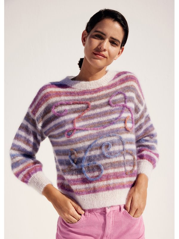 Lana Grossa PULLOVER Silkhair & Silkhair Print - Strikkeopskrift (SE)