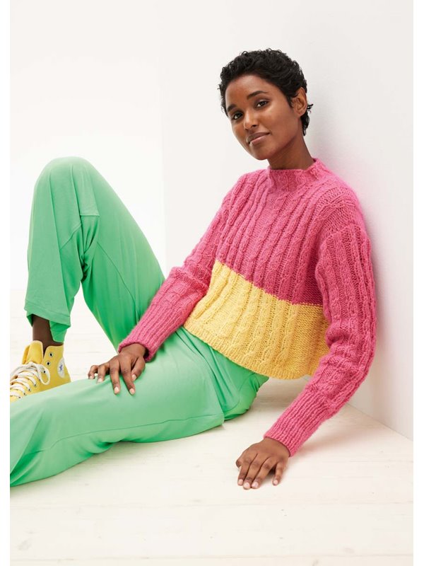 Lana Grossa PULLOVER Brigitte No. 2 - Strikkeopskrift (SE)