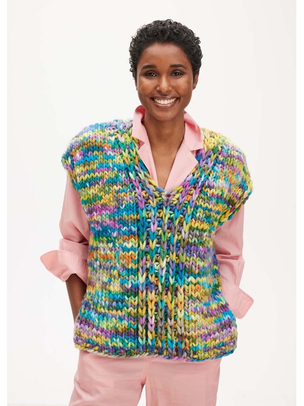 Lana Grossa SLIPOVER Confetti Print - Strikkeopskrift (SE)