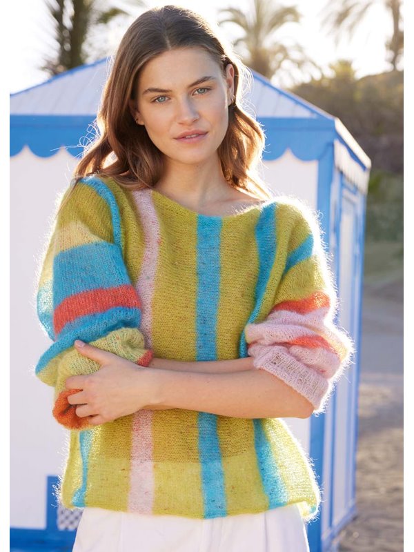 Lana Grossa PULLOVER Natural Superkid Tweed - Strikkeopskrift (NO)