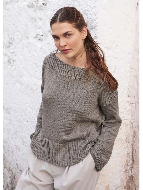 Lana Grossa PULLOVER Cotton Silk - Strikkeopskrift (NO)