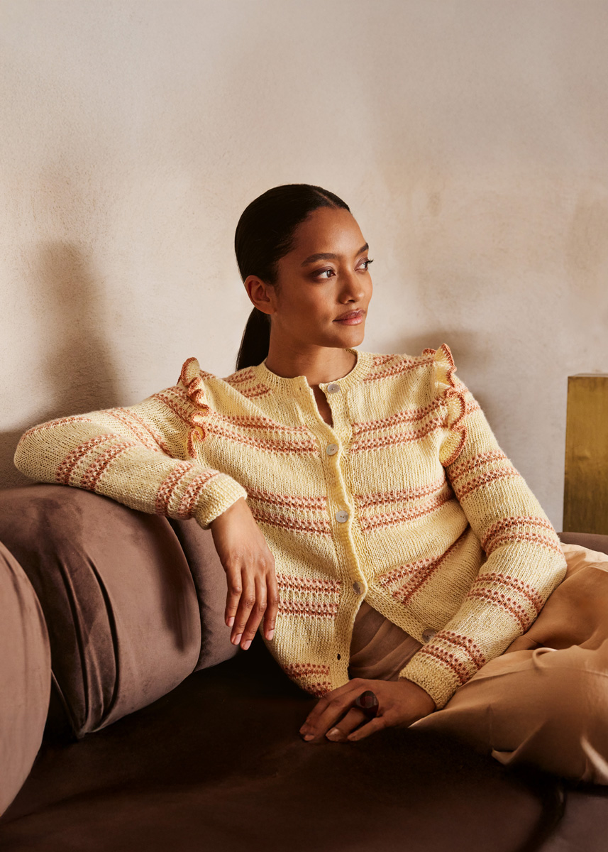 CARDIGAN Ecopuno, Tencellino & Filo Paillettes fra Lana Grossa