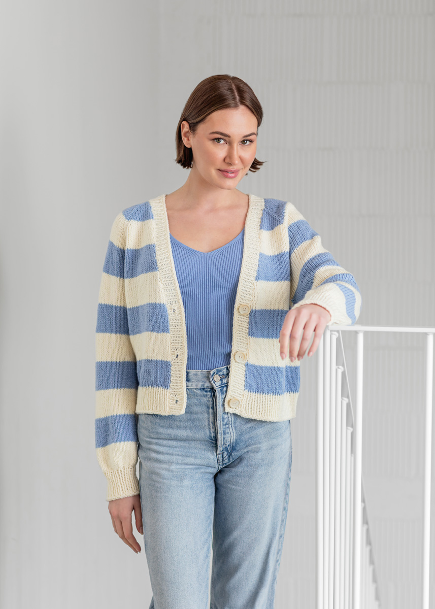 TOP DOWN CARDIGAN Merino Miscela fra FILATI Studio