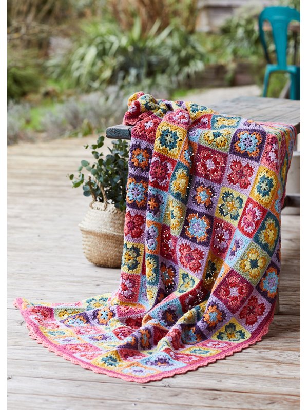 Lana Grossa GRANNY-PLAID Landlust Sommerseide - Strikkeopskrift (NO)