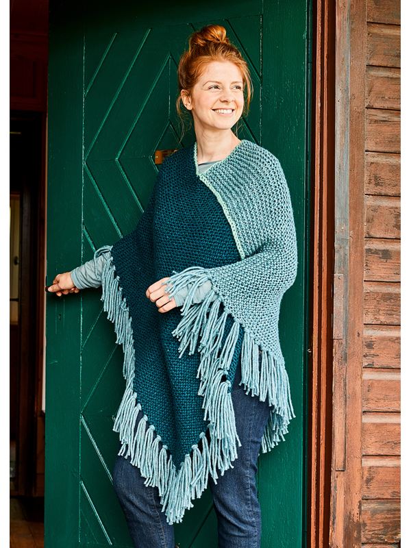 Lana Grossa PONCHO Landlust Winterwolle - Strikkeopskrift (SE)