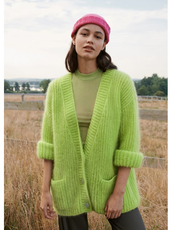 Lana Grossa CARDIGAN Silkhair - Strikkeopskrift (SE)