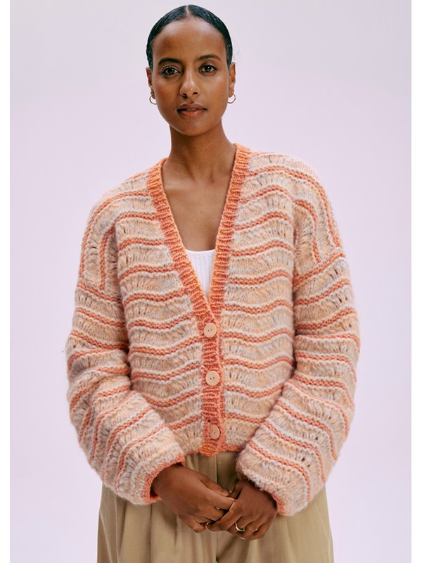 Lana Grossa CARDIGAN Lala Berlin Smoothy & Lala Berlin Lovely Cotton - Strikkeopskrift (SE)