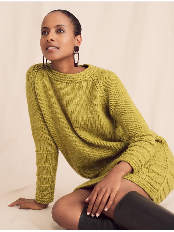 Lana Grossa KJOLE MED RAGLANÆRMER